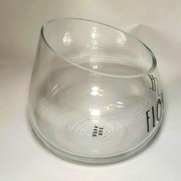 Rae Dunn - FLOURISH Flower Glass Plant Terrarium Vase Bowl - Picture 3 of 5